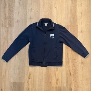 Lacoste Navy Blue Slim Fit Zip-Up Sweatshirt